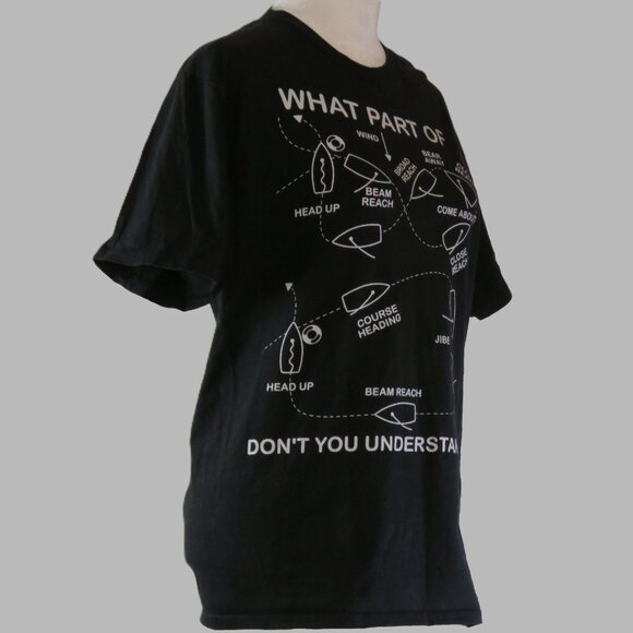 Unisex What Part of Sailing Don't You Understand T-Shirt Size M (C968) - Picture 3 of 5